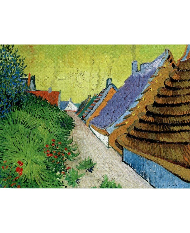 Lámina Rue du village Arles por Vincent van Gogh
