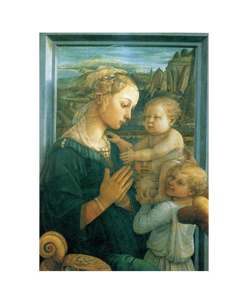 Fra Filippo Lippi, Madonna z Dzieciątkiem i dwoma aniołami ( 1465),
