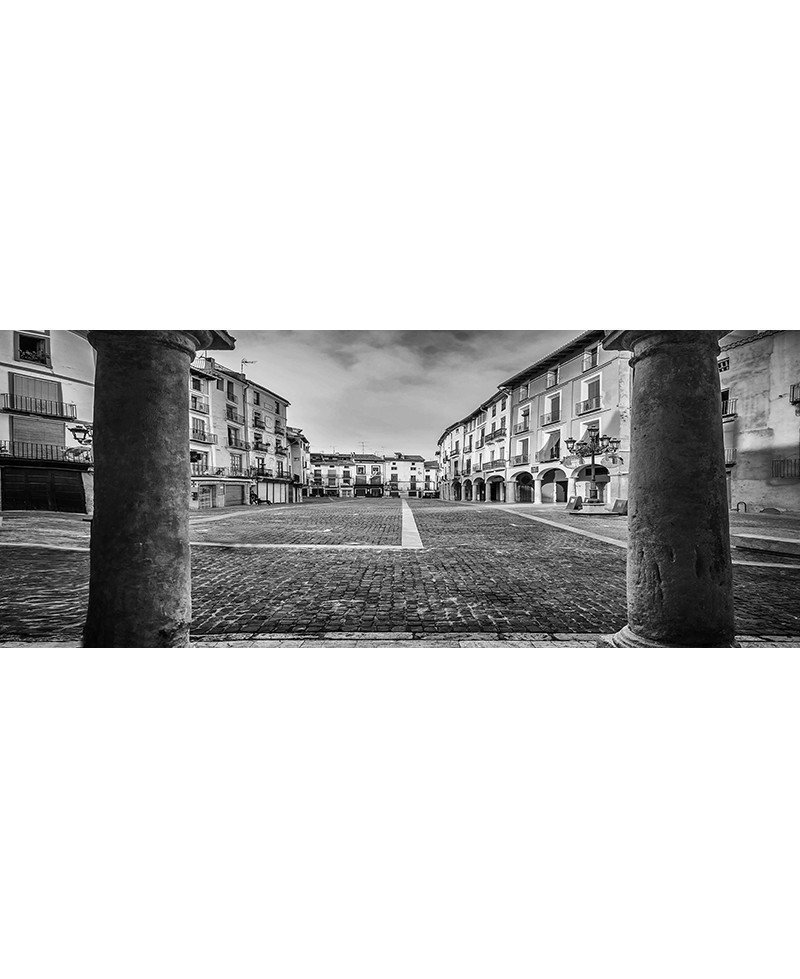 palza del merdado en blanco y negro