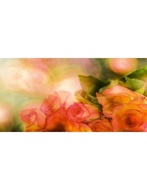 cuadro de rosas naranja