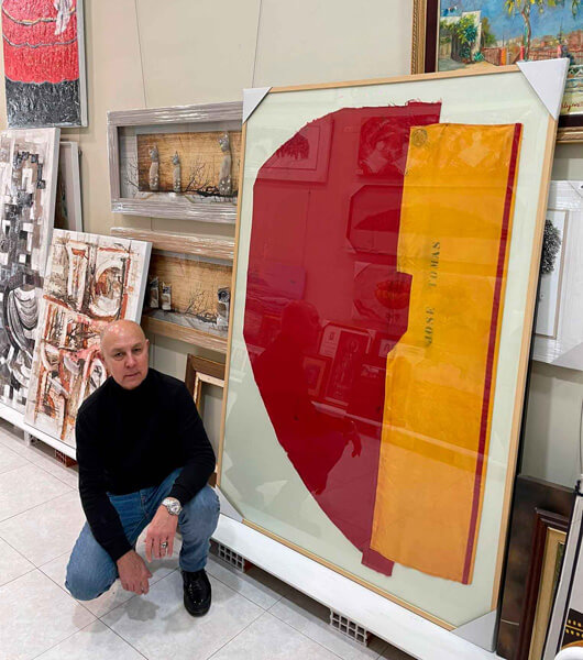 Exposición de cuadros terminados